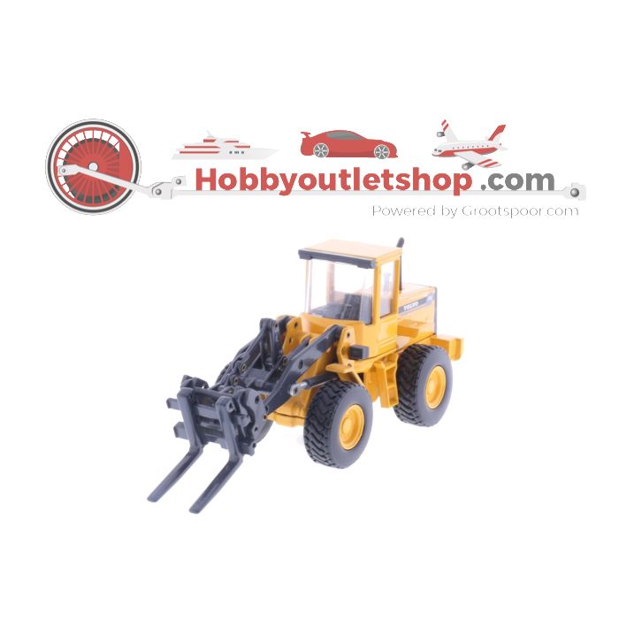 Schaal 1:50 JOAL - 163 Volvo L-70C 221 Cat stoomroller Traktor CAT-631 & 279 Compacte bulldozer met ploeg #4103
