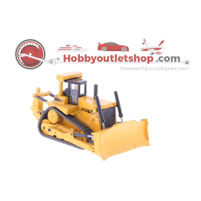 Schaal 1:50 JOAL - 163 Volvo L-70C 221 Cat stoomroller Traktor CAT-631 & 279 Compacte bulldozer met ploeg #4103