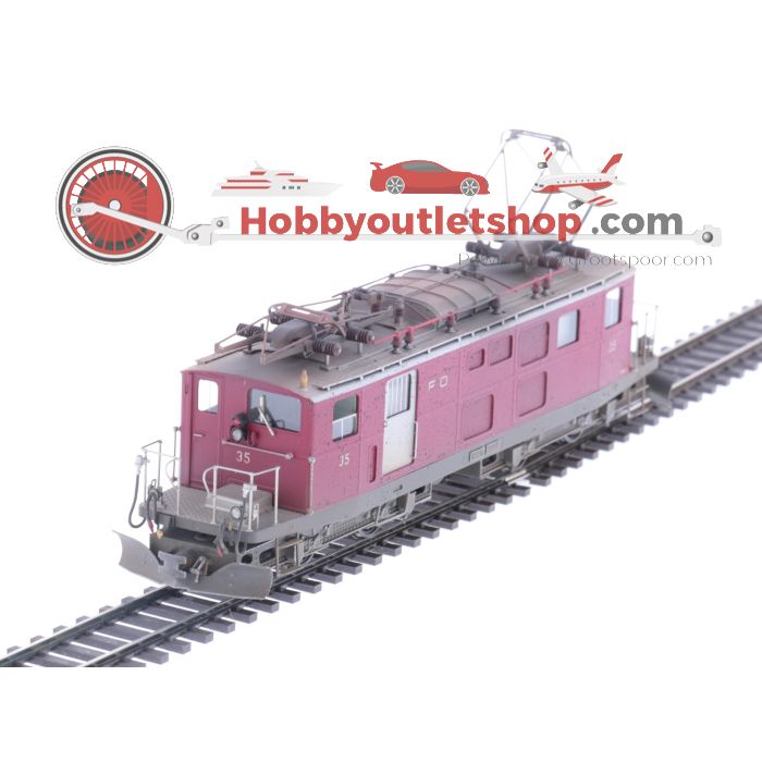 Schaal H0m Ferro Suisse elektrische locomotief HGe 4/4 Nr. 35 van de FO. OPTISCHE SCHADE / OPTICAL DAMAGE #P179