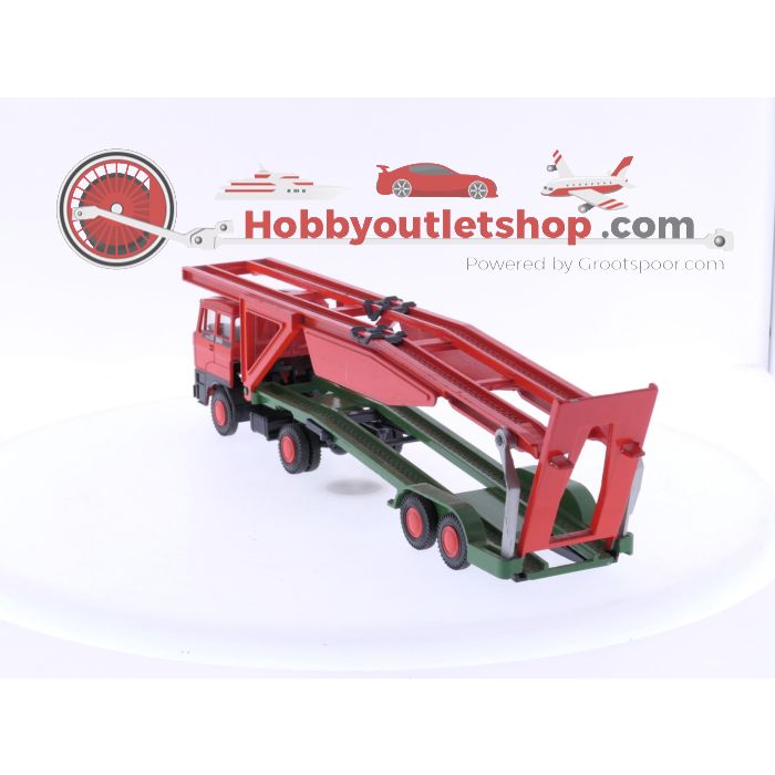 Schaal 1:50 Lion Car DAF 2800 DAF Trucks vrachtauto met auto-transporter Nr. 60 in originele doos. #4207 - sku: 20240528045222 - Gebruikt - Goede staat - Afbeelding 3