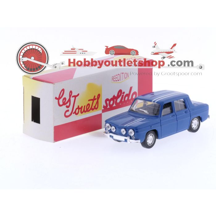 Schaal 1:43 Solido 1100  Renault 8 Gordini 1967 Blauw / Wit #4237