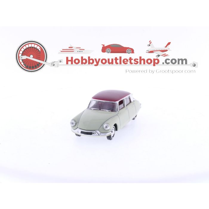 Schaal 1:43 Solido Citroen DS 19 1956 Magnolia & Rojo #4244