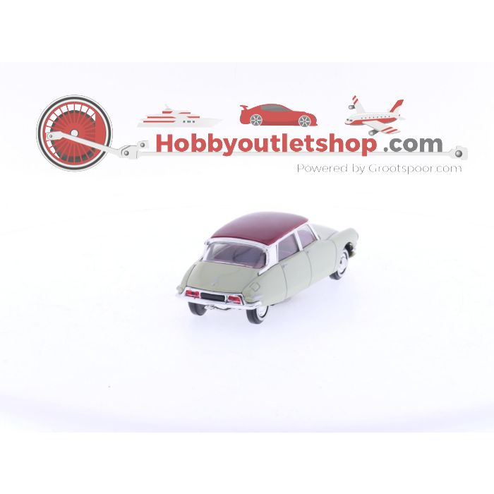 Schaal 1:43 Solido Citroen DS 19 1956 Magnolia & Rojo #4244