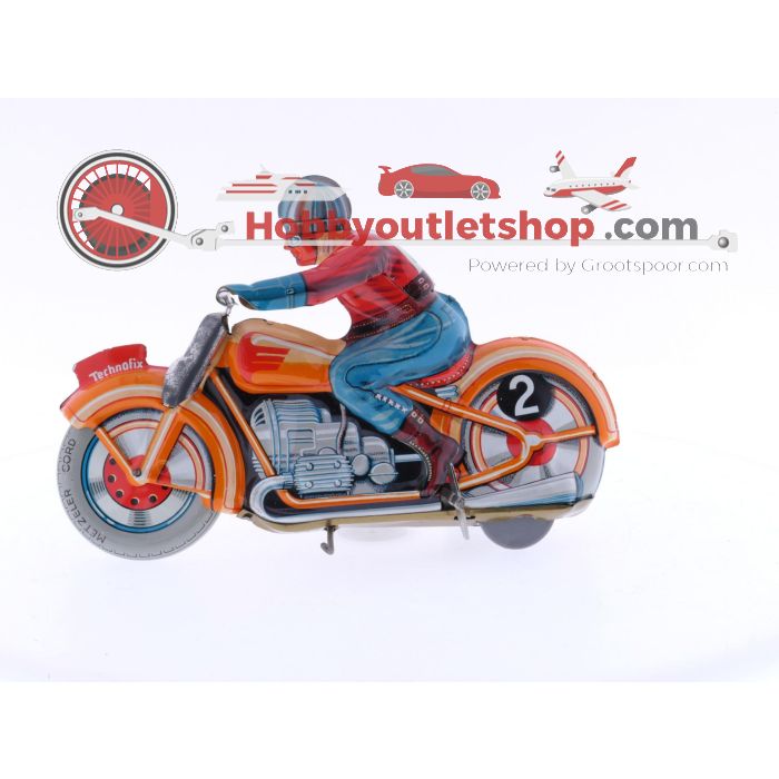 Technofix G.E.255 BLECHSPIELZEUG speelgoed motorfiets opwindbaar speelgoed jaren 70 #4266 - sku: 20240611042411 - Gebraucht - Bild 4