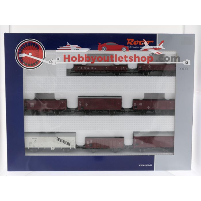 Schaal H0 Roco 44002 set van 8 goederenwagons van de DB #5733