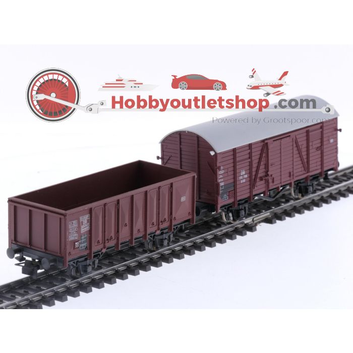 Schaal H0 Roco 44002 set van 8 goederenwagons van de DB #5733