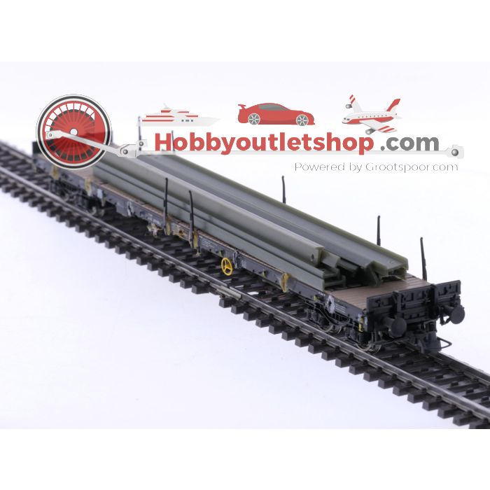 Schaal H0 Roco 47766 rongenwagen met stalen balken als lading van de CLF #5740