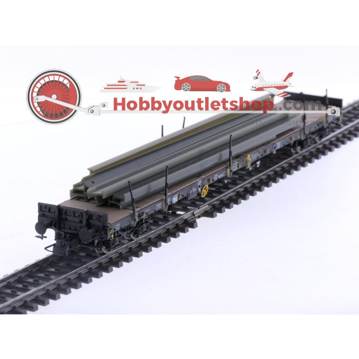 Schaal H0 Roco 47766 rongenwagen met stalen balken als lading van de CLF #5740
