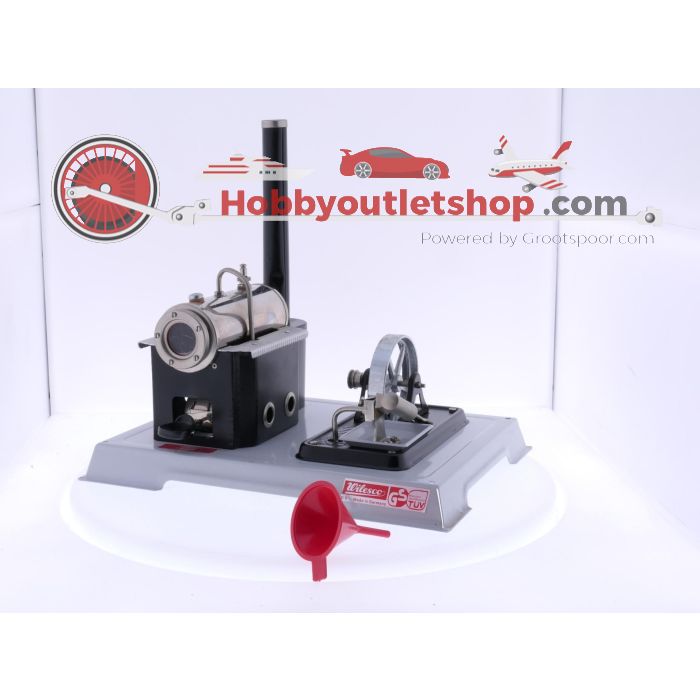 Wilesco D8 Stoommachine zwart-zilver reserve  componenten ontbreken. #4309