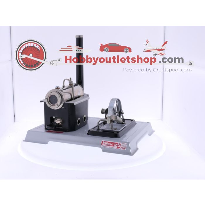 Wilesco D8 Stoommachine zwart-zilver reserve  componenten ontbreken. #4309