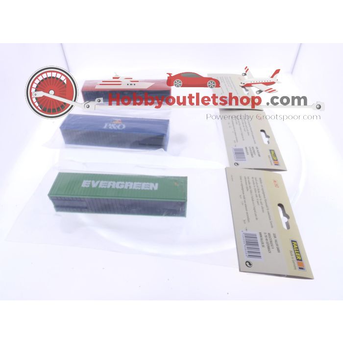 Schaal H0 Faller containers set 1 met 180843, 180846 & 180841 #5741