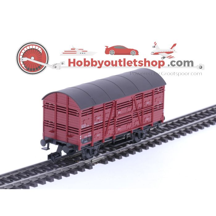 Schaal H0 Fleischmann 5020 & 5029 set van 2 goederenwagens van de DB #5778
