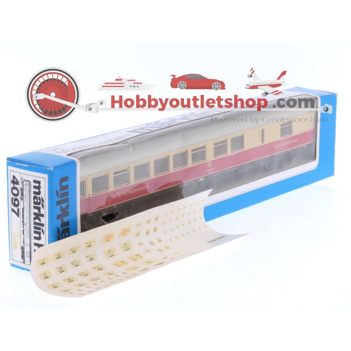 Schaal H0 Märklin 4095, 4096 & 4097 set van 3 TEE personenrijtuigen van de DB #5787