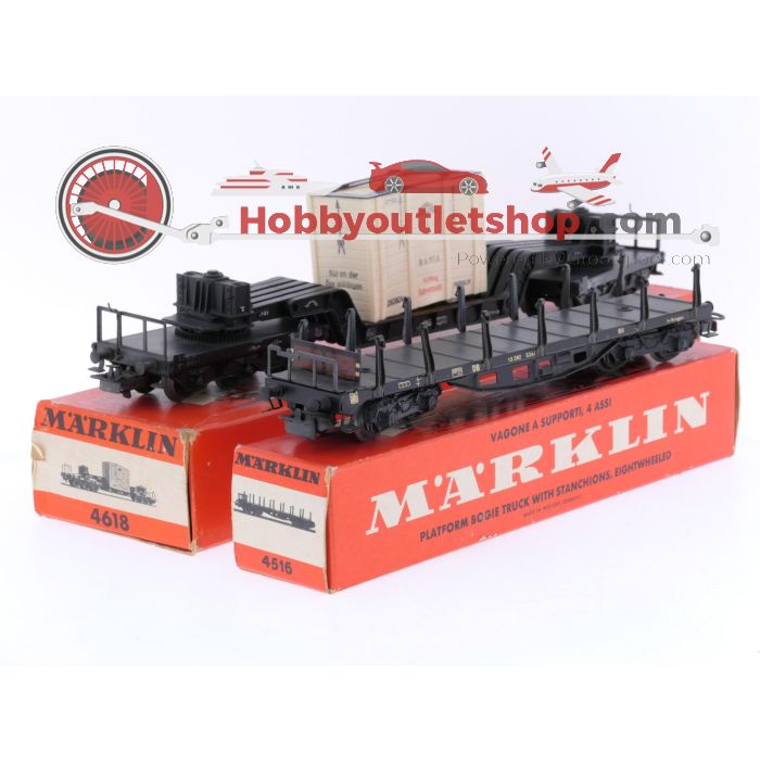 Schaal H0 Märklin 4516 & 4618 set van 2 zwarewagens van de DB #5794