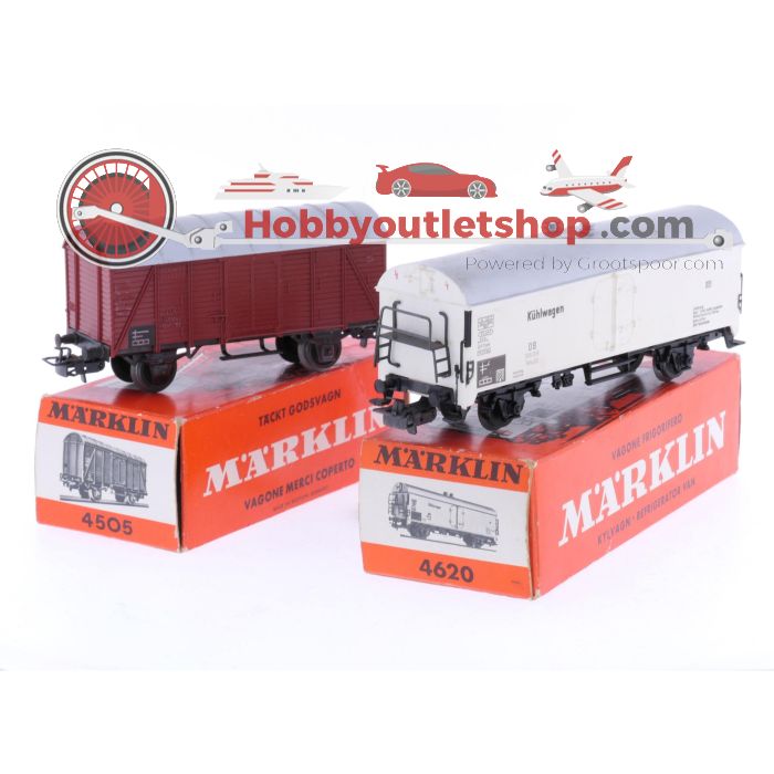 Schaal H0 Märklin 4505 & 4620 gesloten goederenwagens van de DB #5795