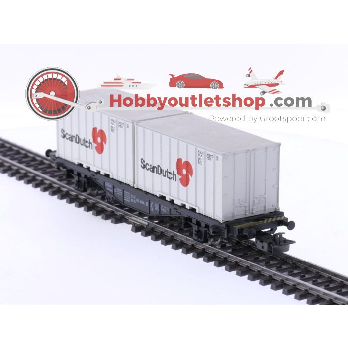 Schaal H0 Märklin 4455 & 4770 set van 2 containerwagons van de DB #5855