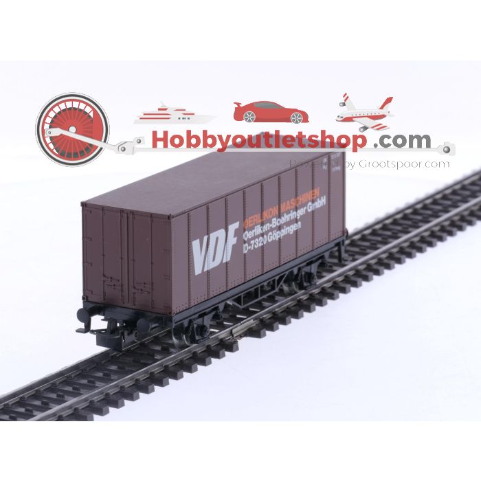 Schaal H0 Märklin 4455 & 4770 set van 2 containerwagons van de DB #5855