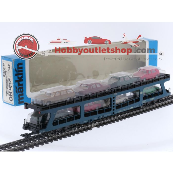 Schaal H0 Märklin 4234 Autotransporter voor reizigerstreinen beladen met 8 Wiking auto's van de DB #5861 - sku: 20240807115828 - Gebraucht - Sehr guter Zustand - Bild 10