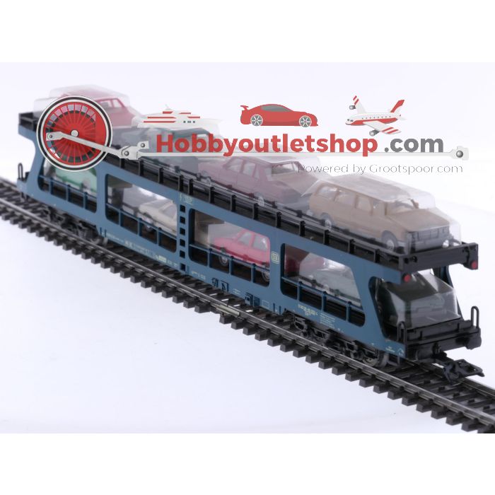 Schaal H0 Märklin 4234 Autotransporter voor reizigerstreinen beladen met 8 Wiking auto's van de DB #5861 - sku: 20240807115828 - Gebraucht - Sehr guter Zustand - Bild 5