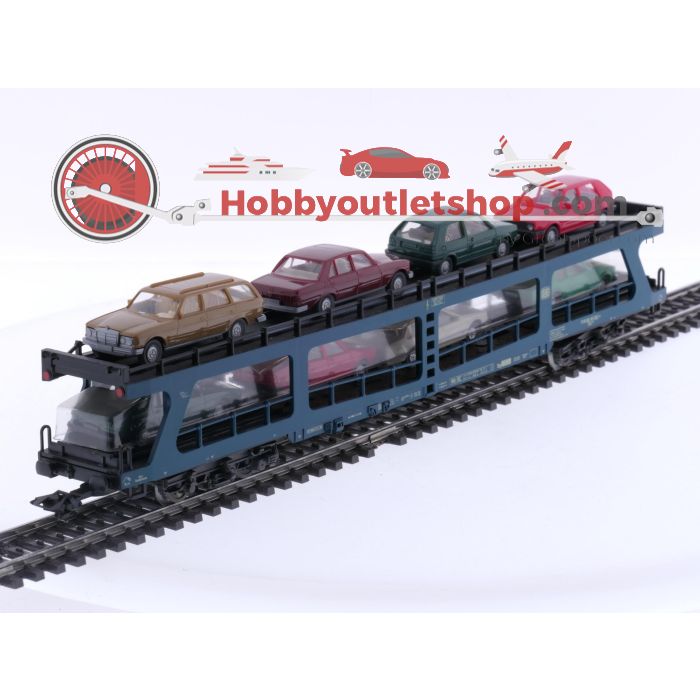Schaal H0 Märklin 4234 Autotransporter voor reizigerstreinen beladen met 8 Wiking auto's van de DB #5861 - sku: 20240807115828 - Gebraucht - Sehr guter Zustand - Bild 7