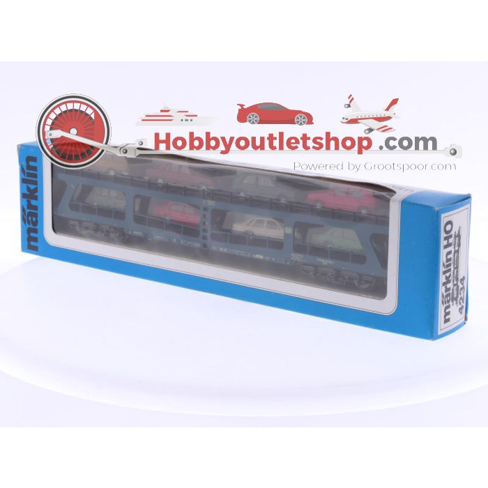 Schaal H0 Märklin 4234 Autotransporter voor reizigerstreinen beladen met 8 Wiking auto's van de DB #5861 - sku: 20240807115828 - Gebraucht - Sehr guter Zustand - Bild 9