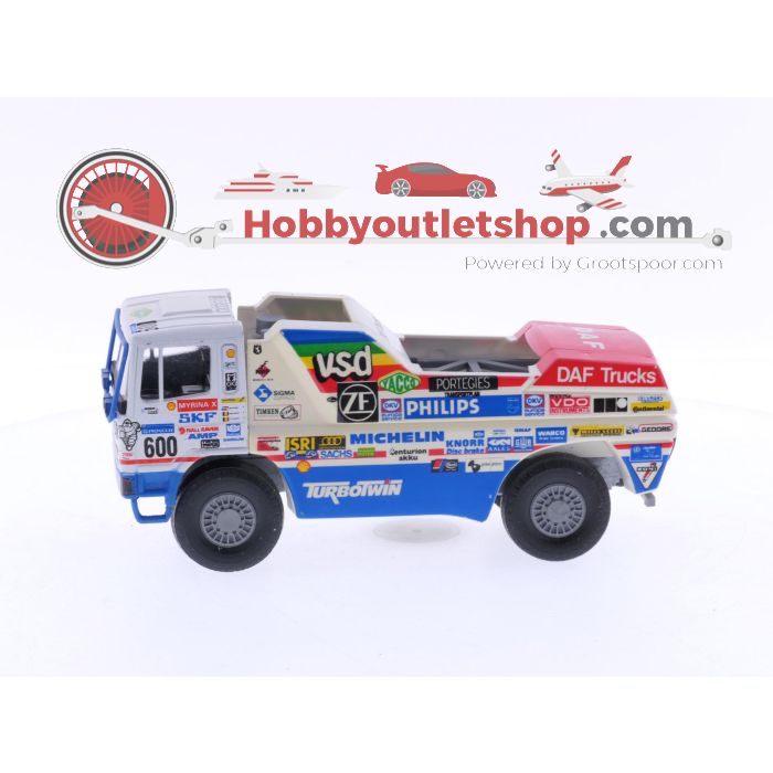 Schaal 1:50 Portegies truck models DAF Turbotwin II Parijs-Dakar 1988 Jan de Rooy 600. #6048