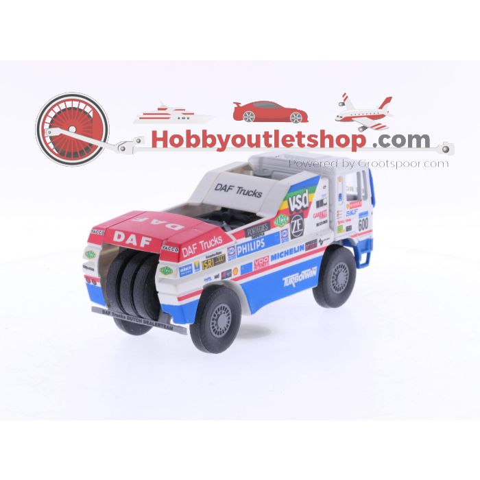 Schaal 1:50 Portegies truck models DAF Turbotwin II Parijs-Dakar 1988 Jan de Rooy 600. #6048