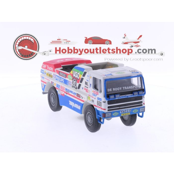 Schaal 1:50 Portegies truck models DAF Turbotwin II Parijs-Dakar 1988.Jan de Rooy 600,608,609 . Set van 4 modellen, met fotos en stickers #6051 - sku: 20240809111656 - Gebruikt - Zo goed als nieuw - Afbeelding 9