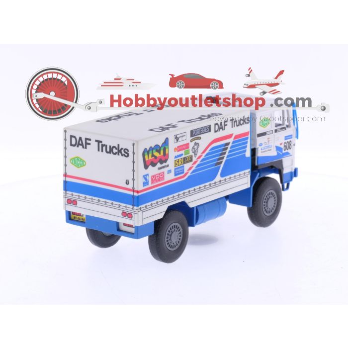 Schaal 1:50 Portegies truck models DAF Turbotwin II Parijs-Dakar 1988.Jan de Rooy 600,608,609 . Set van 4 modellen, met fotos en stickers #6051 - sku: 20240809111656 - Gebruikt - Zo goed als nieuw - Afbeelding 23