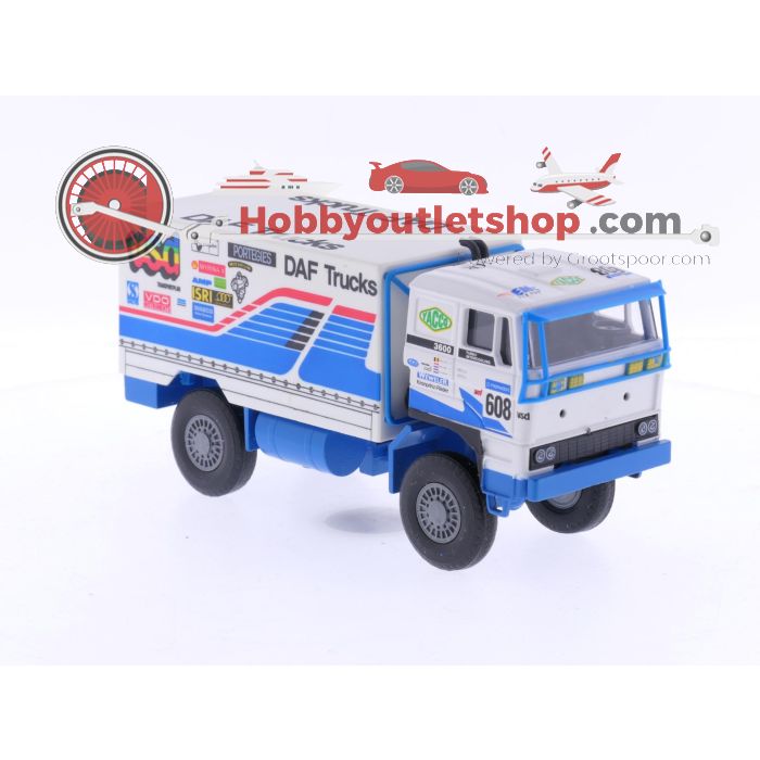 Schaal 1:50 Portegies truck models DAF Turbotwin II Parijs-Dakar 1988.Jan de Rooy 600,608,609 . Set van 4 modellen, met fotos en stickers #6051 - sku: 20240809111656 - Gebruikt - Zo goed als nieuw - Afbeelding 25