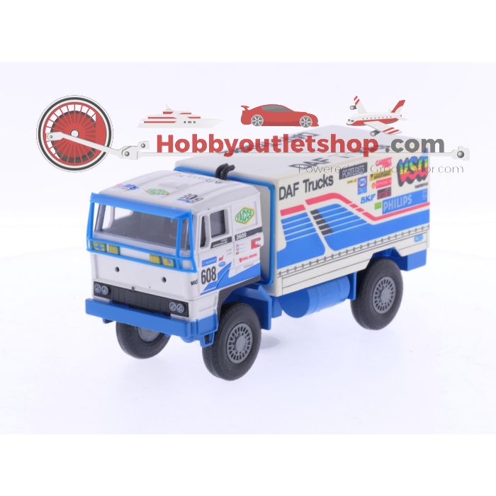 Schaal 1:50 Portegies truck models DAF Turbotwin II Parijs-Dakar 1988.Jan de Rooy 600,608,609 . Set van 4 modellen, met fotos en stickers #6051 - sku: 20240809111656 - Gebruikt - Zo goed als nieuw - Afbeelding 26