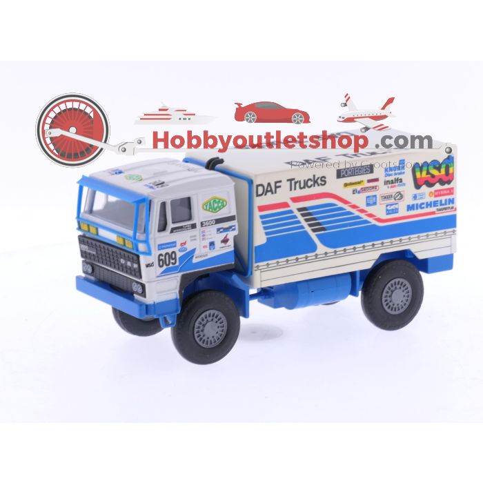 Schaal 1:50 Portegies truck models DAF Turbotwin II Parijs-Dakar 1988.Jan de Rooy 600,608,609 . Set van 4 modellen, met fotos en stickers #6051 - sku: 20240809111656 - Gebruikt - Zo goed als nieuw - Afbeelding 35