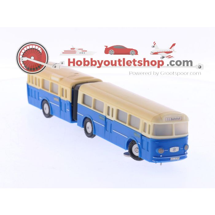  Schaal H0 Eheim 6105 gelede bus als voertuig op de weg crème-blauw #5879