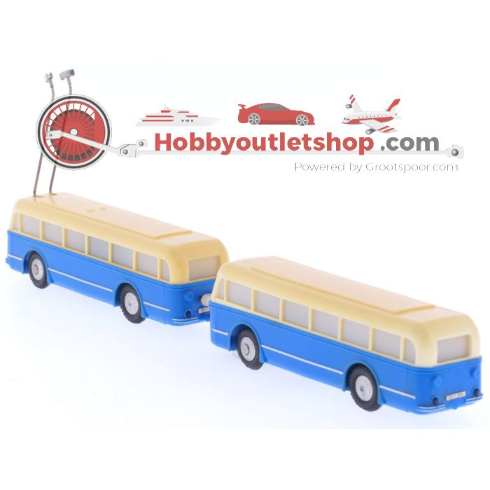 Schaal H0 Eheim 6101 (Brawa) trolleybus crème-blauw #5882