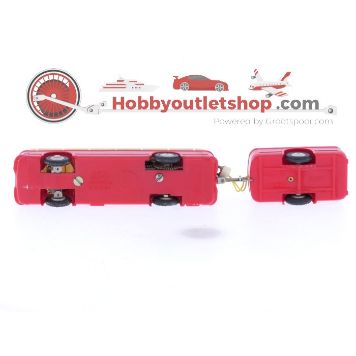 Schaal H0 Eheim 6102 (Brawa) trolleybus crème-rood met aanhnager #5884