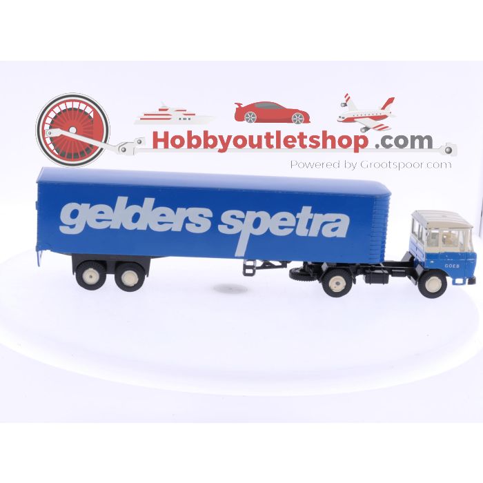 Schaal 1:50 Lion Car Nr.36 Daf 2800-3300 trekker met eurotrailer. gelders spetra #6083