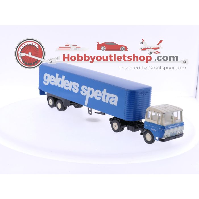 Schaal 1:50 Lion Car Nr.36 Daf 2800-3300 trekker met eurotrailer. gelders spetra #6083