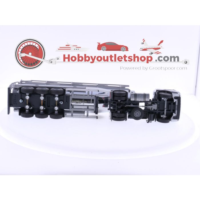  Schaal 1:50 Tekno DAF CF Comfort Cab 4x2 trekker met RVS zwanenhals tankoplegger #6085