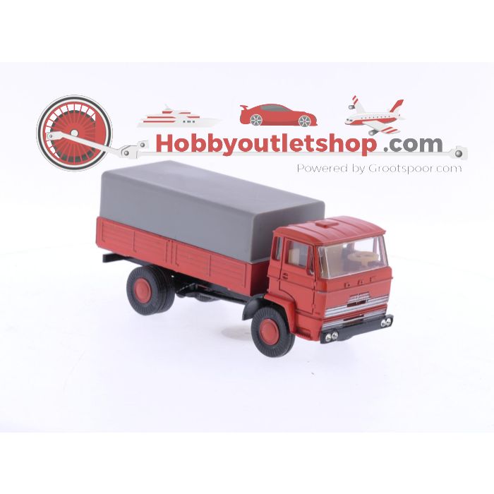 Schaal 1:50 Lion Car Nr.43 Daf Vrachtauto met kantelcabine en geloten laadbak. #6099