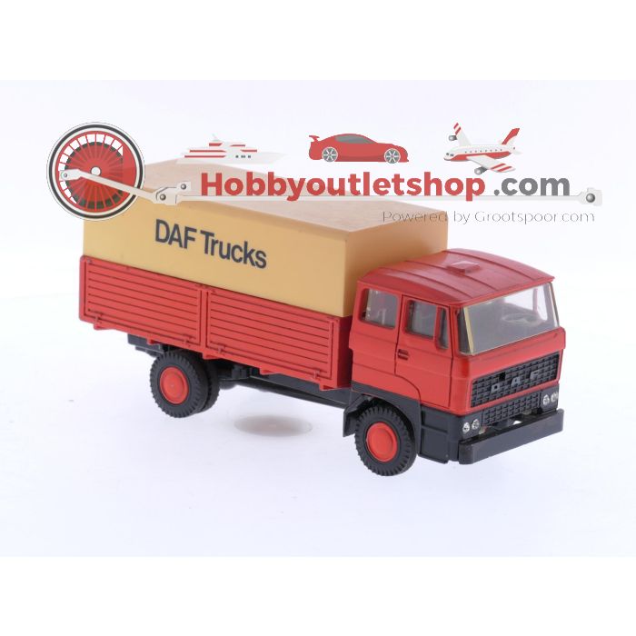 Schaal 1:50 Lion Car Nr.58 Daf 2800 Vrachtauto met kantelcabine en geloten laadbak. #6098