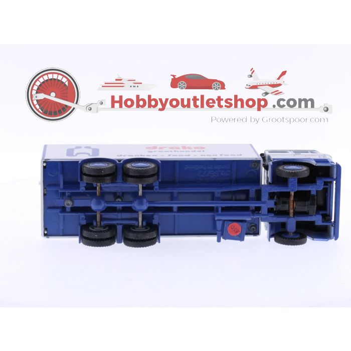 Schaal 1:50 Lion Car Nr.73 Daf 3300 Vrachtauto met kantelcabine en laadbak, Drako groothandel. #6105