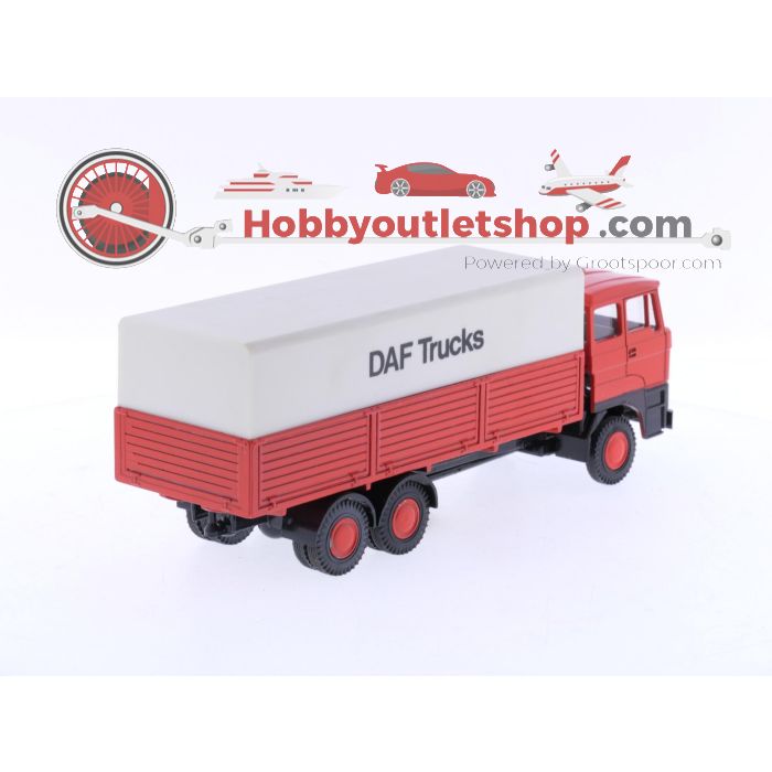 Schaal 1:50 Lion Car Nr.66 Daf 2800 Vrachtauto met kantelcabine en gesloten laadbak. #6106