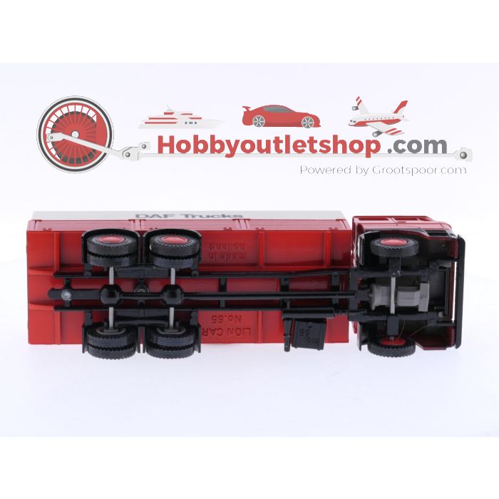 Schaal 1:50 Lion Car Nr.66 Daf 2800 Vrachtauto met kantelcabine en gesloten laadbak. #6106