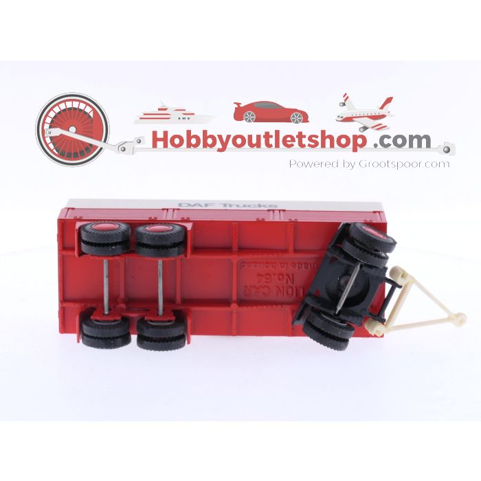 Schaal 1:50 Lion Car Nr.63 Daf 2800 Vrachtauto met aanhangwagen. #6107