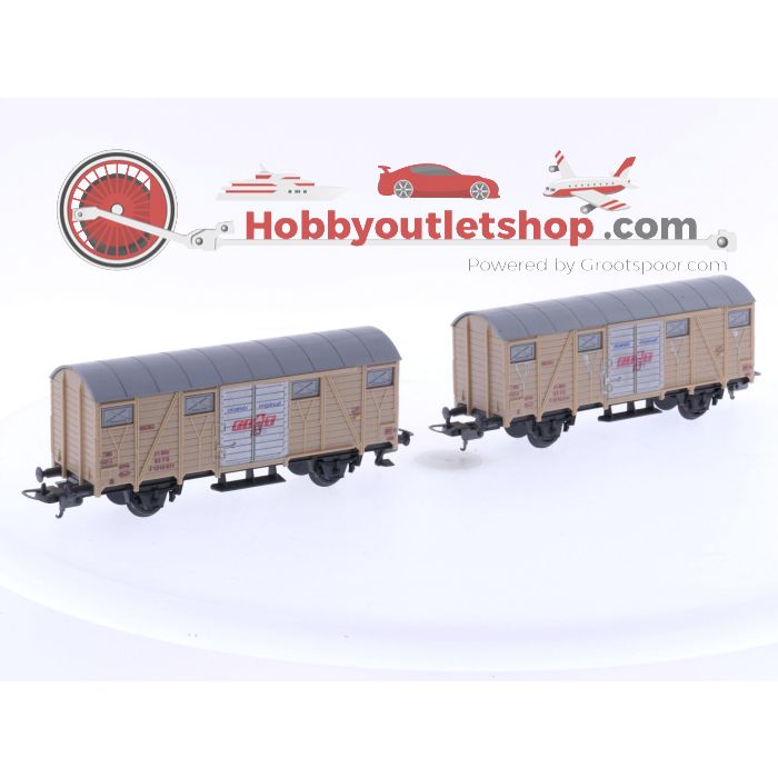 Schaal H0 Lima gesloten goederenwagon type GS set 7 st. van de FS en DB #5903 