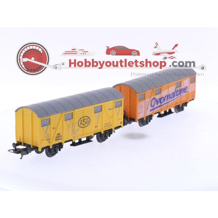 Schaal H0 Lima gesloten goederenwagon type GS set 7 st. van de FS en DB #5903 