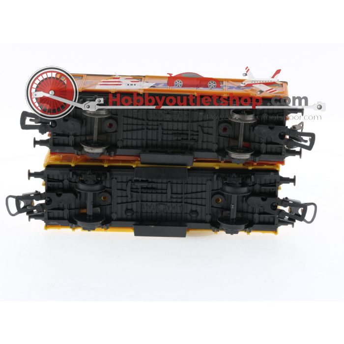Schaal H0 Lima gesloten goederenwagon type GS set 7 st. van de FS en DB #5903 