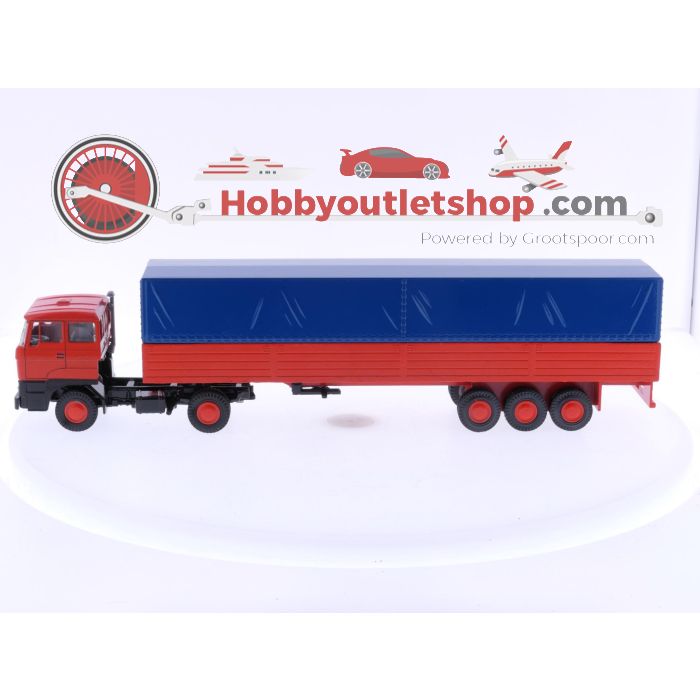 Schaal 1:50 DAF 2800 Lion Car Nr. 58-70 trekker met oplegger. #6114