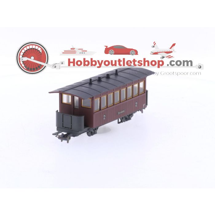 Schaal H0e Liliput 711 set van 3 personenrijtuigen Bi 17 van de Zillertalbahn OBB #5931