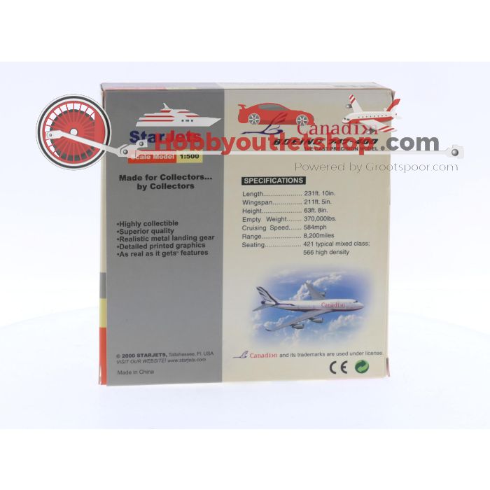 Schaal 1:500 Schuco/Star Jets SJCDN002 Canadian Airlines - Boeing 747-400 